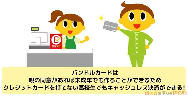 バンドルカードがあれば未成年でもキャッシュレス決済ができる