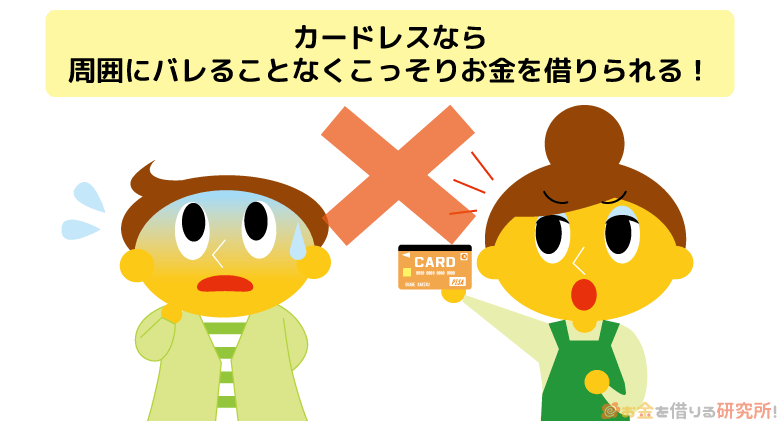 カードレスなら周囲にバレずに借入可能