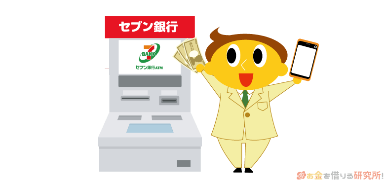 セブン銀行「スマホATM取引」での借入れ方法