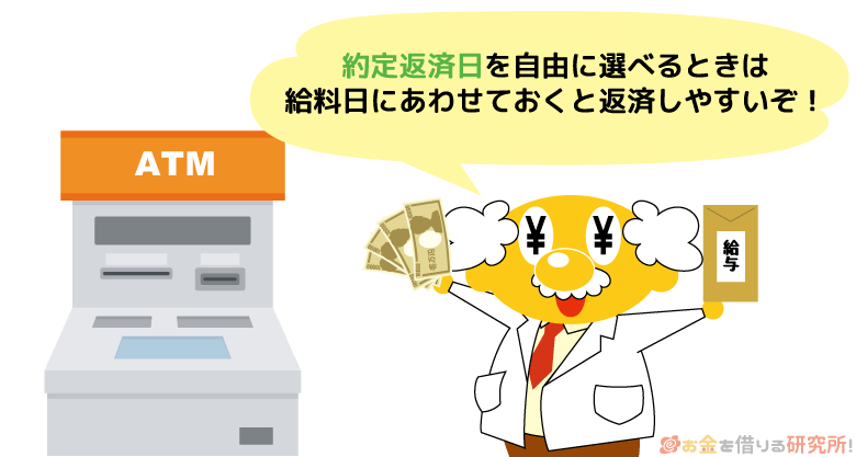 カードローンの約定返済日を給料日にあわせておくと返済がしやすい